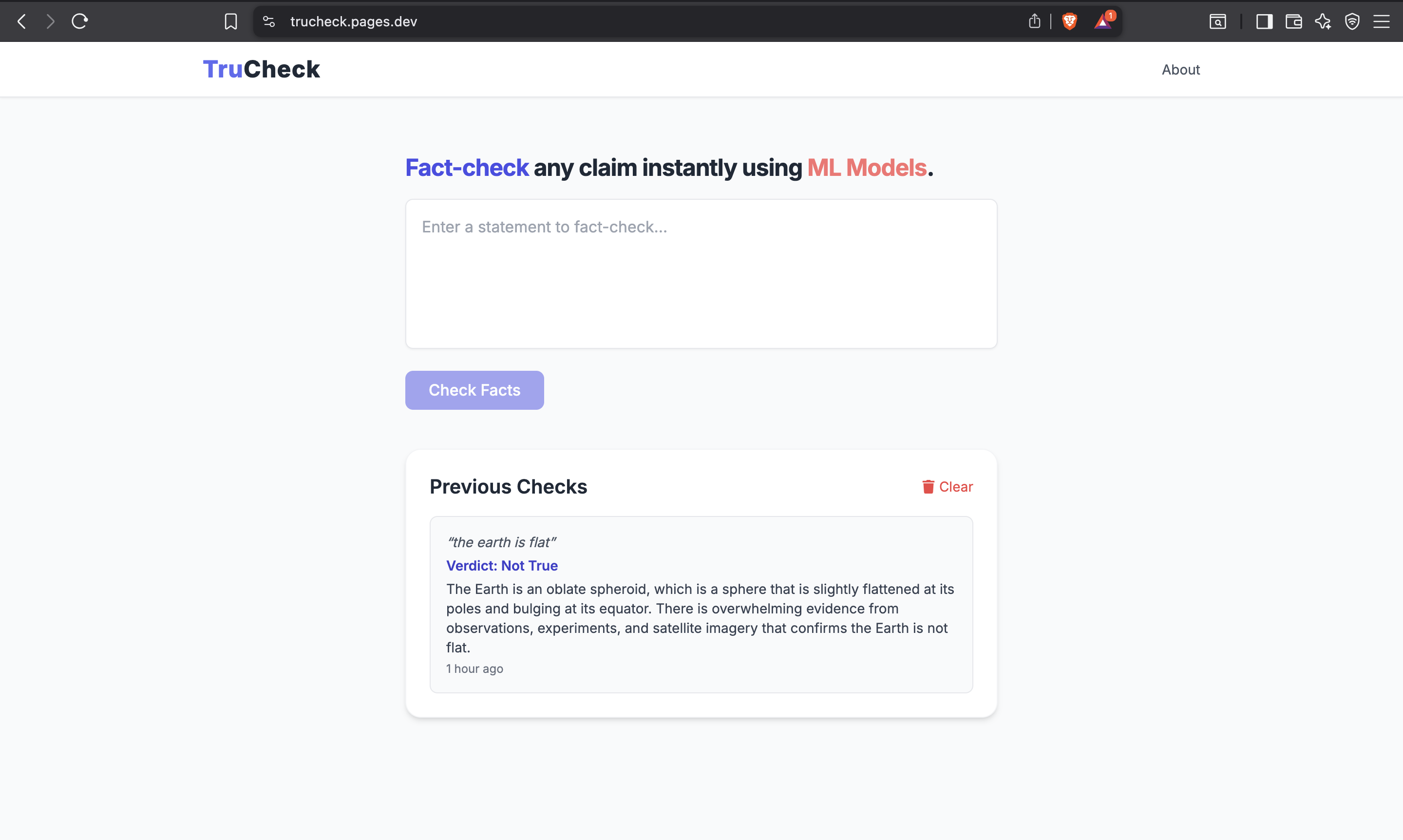 TruCheck β AI Fact Checker